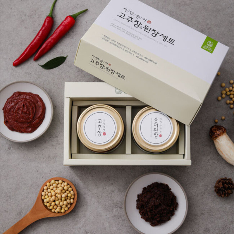 참자연영농조합법인,[참자연]자연송이고추장&된장세트(400g+400g)