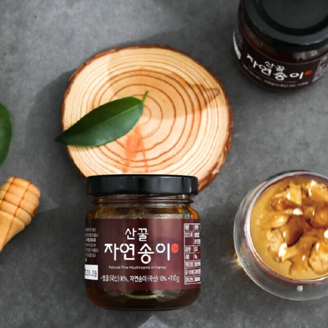 강원더몰,[참자연]산꿀자연송이(유리병) 110gx3