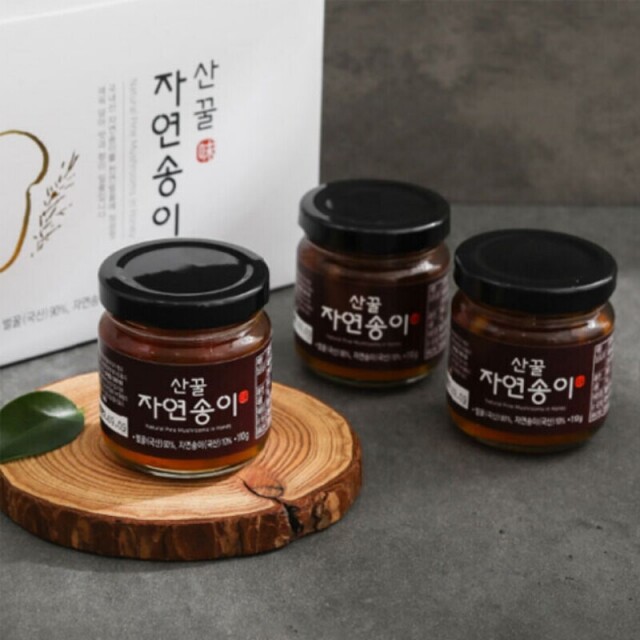 강원더몰,[참자연]산꿀자연송이(유리병) 110gx3