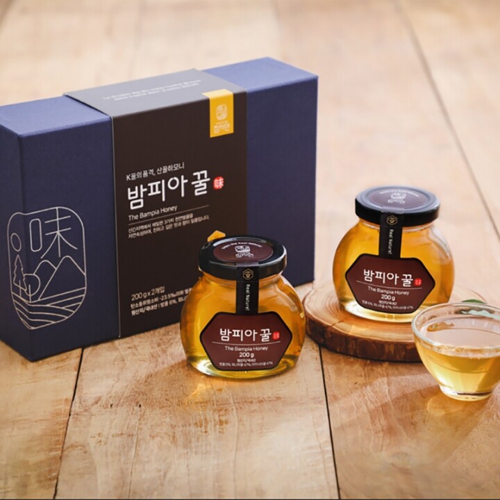 참자연영농조합법인,[참자연]밤피아꿀(유리병200g x 2)